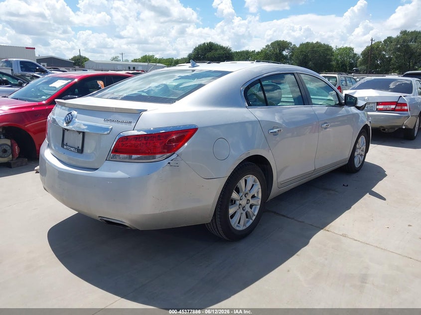 2012 Buick Lacrosse VIN 1G4GB5G37CF331421 IAAI salvage auction — FRONT END, Original (Texas), sold $725 on 2026-07-28 (photo 4)