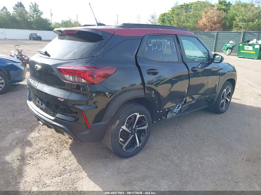 2021 Chevrolet Trailblazer VIN KL79MTSL7MB107123 IAAI salvage auction — RIGHT SIDE, Salvage (Indiana), sold $3,550 on 2026-07-21 (photo 4)