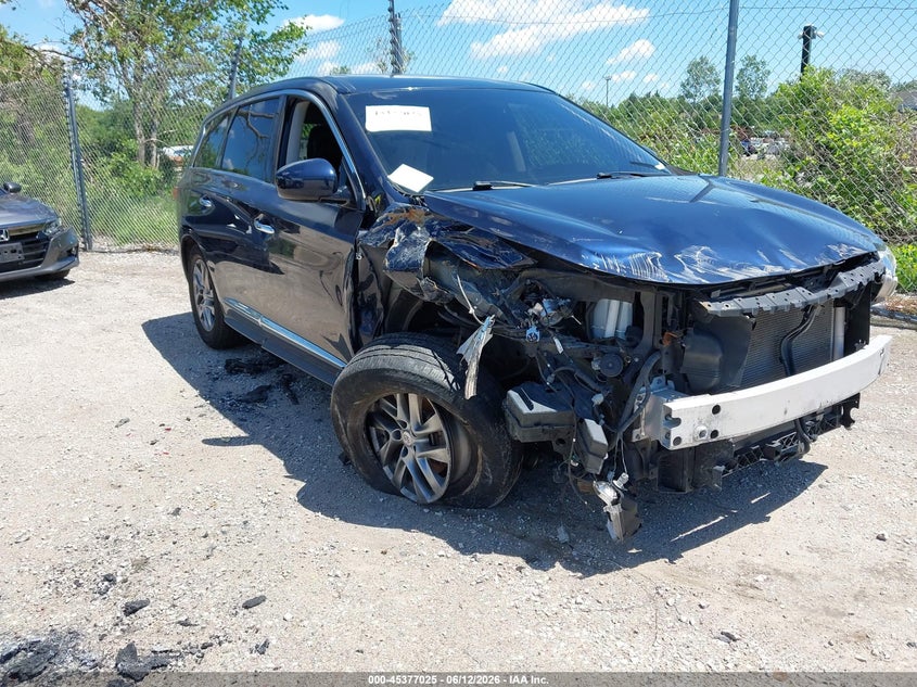 2015 Infiniti Qx60 VIN 5N1AL0MMXFC548096 IAAI salvage auction — FRONT END, Salvage Title, sold $500 on 2026-07-28 (photo 1)
