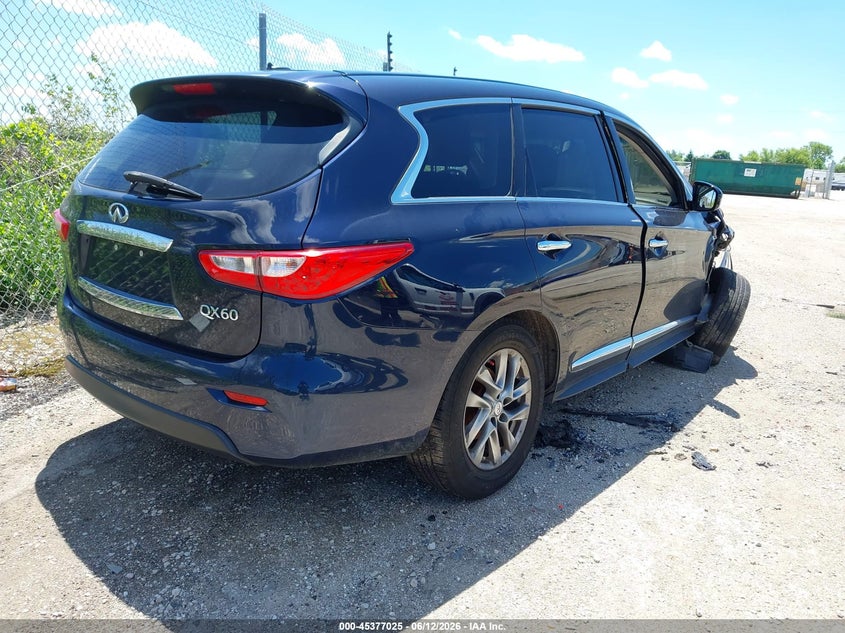 2015 Infiniti Qx60 VIN 5N1AL0MMXFC548096 IAAI salvage auction — FRONT END, Salvage Title, sold $500 on 2026-07-28 (photo 4)