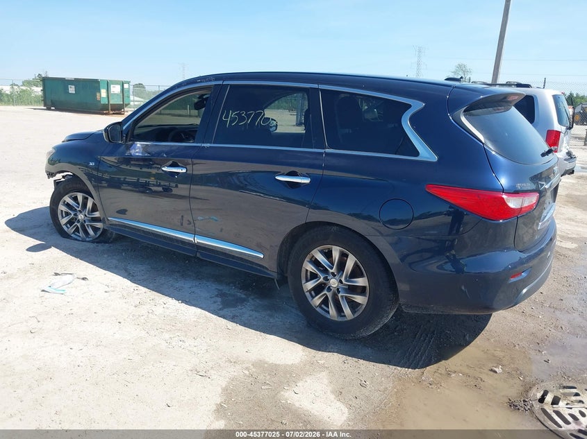 2015 Infiniti Qx60 VIN 5N1AL0MMXFC548096 IAAI salvage auction — FRONT END, Salvage Title, sold $500 on 2026-07-28 (photo 3)