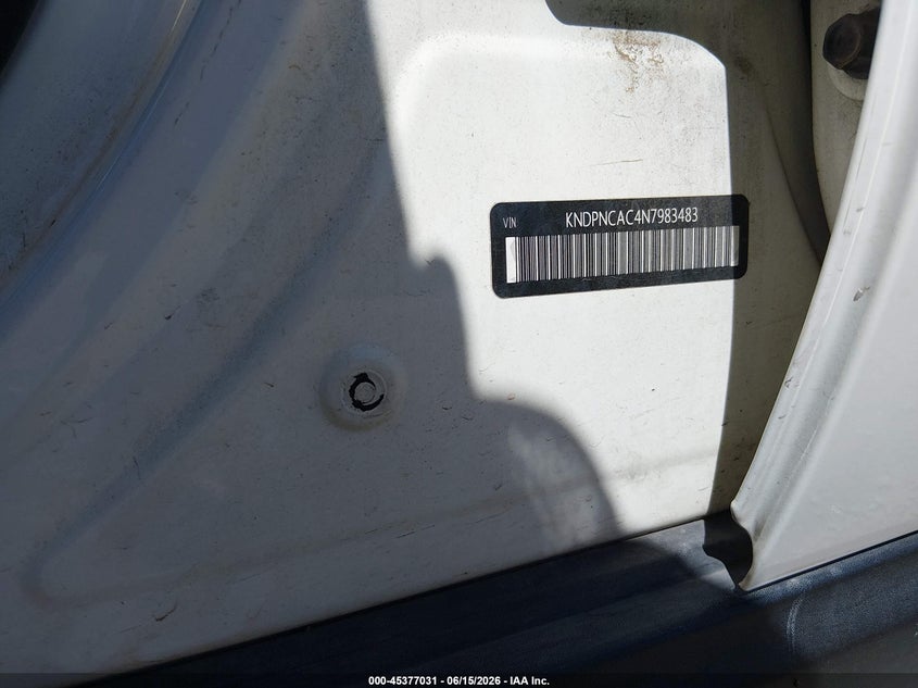 2022 Kia Sportage VIN KNDPNCAC4N7983483 IAAI salvage auction — REAR END, Salvage Title, sold $5,300 on 2026-07-31 (photo 9)