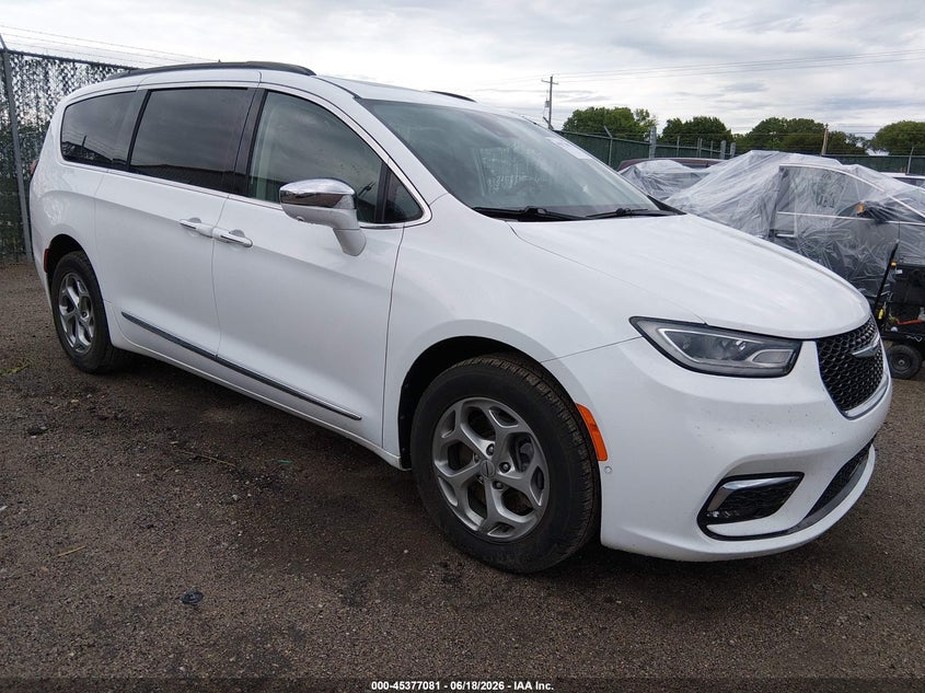 2022 Chrysler Pacifica VIN 2C4RC3GG5NR180432 IAAI salvage auction — HAIL, Salvage (Kansas), sold $9,950 on 2026-07-10 (photo 1)