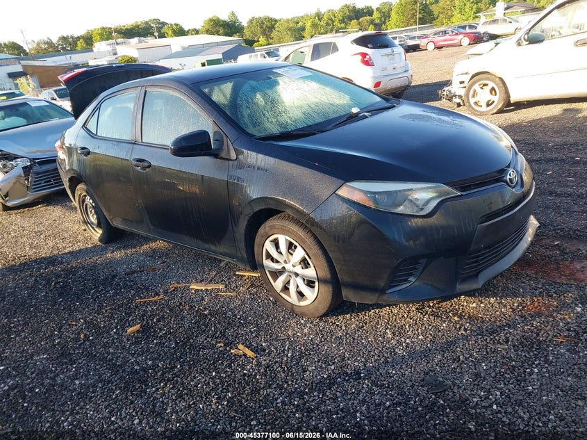 2015 Toyota Corolla VIN 5YFBURHE9FP344295 IAAI salvage auction — LEFT REAR, Salvage (North Carolina), sold $2,250 on 2026-07-07 (photo 1)