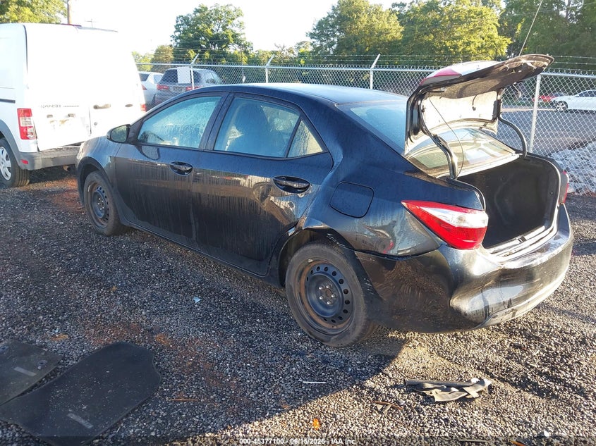2015 Toyota Corolla VIN 5YFBURHE9FP344295 IAAI salvage auction — LEFT REAR, Salvage (North Carolina), sold $2,250 on 2026-07-07 (photo 3)