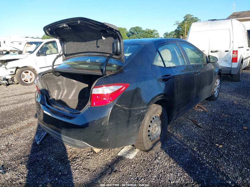 2015 Toyota Corolla VIN 5YFBURHE9FP344295 IAAI salvage auction — LEFT REAR, Salvage (North Carolina), sold $2,250 on 2026-07-07 (photo 4)