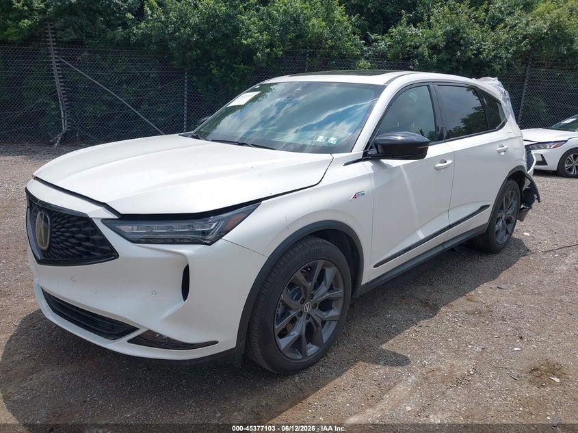 2023 Acura Mdx VIN 5J8YE1H01PL022744 IAAI salvage auction — REAR END, Salvage Title, sold $11,000 on 2026-07-24 (photo 2)