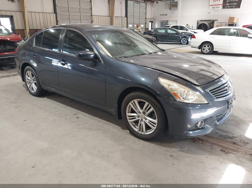 2011 Infiniti G VIN JN1CV6AR3BM402141 IAAI salvage auction — NORMAL WEAR, Salvage Rebuilt (North Carolina), sold $500 on 2026-07-16 (photo 1)