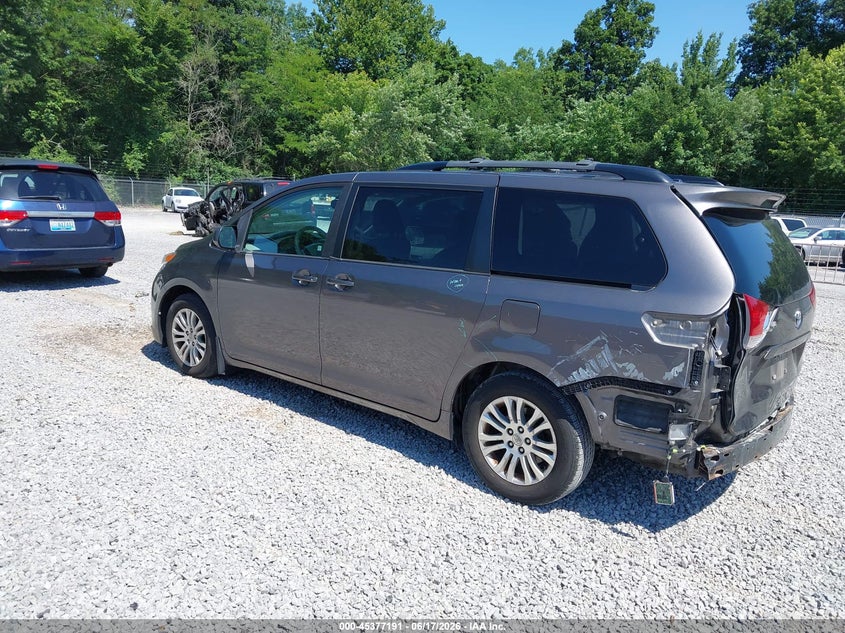 2014 Toyota Sienna VIN 5TDYK3DC1ES504032 IAAI salvage auction — LEFT REAR, Salvage Title, sold $2,050 on 2026-08-01 (photo 3)