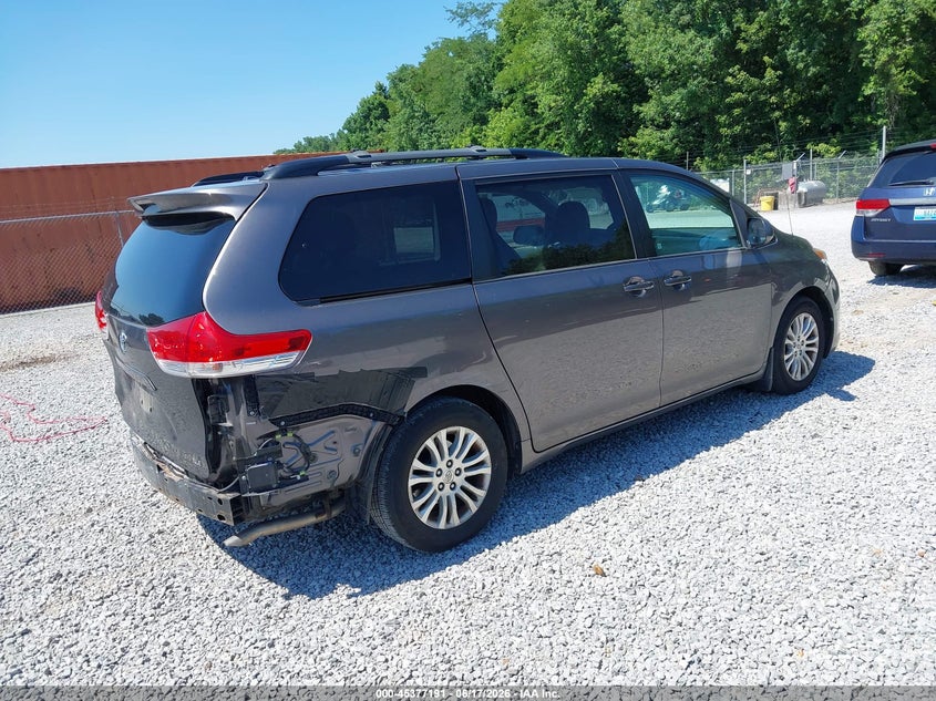 2014 Toyota Sienna VIN 5TDYK3DC1ES504032 IAAI salvage auction — LEFT REAR, Salvage Title, sold $2,050 on 2026-08-01 (photo 4)