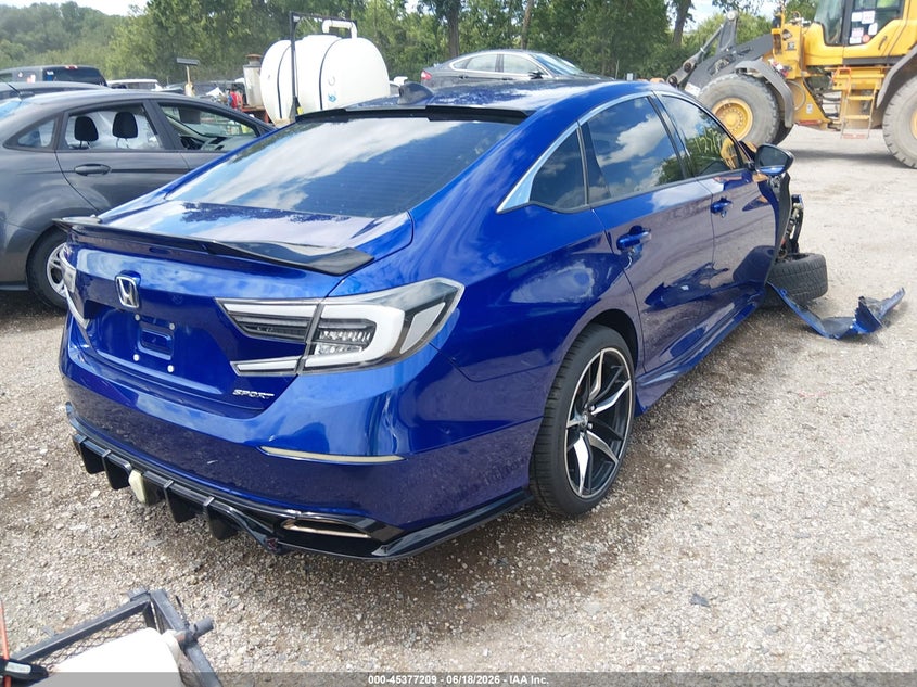 2021 Honda Accord VIN 1HGCV1F38MA124587 IAAI salvage auction — FRONT END, Salvage (Indiana), sold $3,750 on 2026-07-25 (photo 4)
