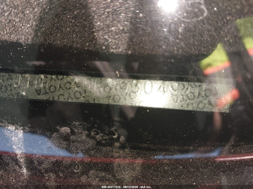 2009 Toyota Camry hybrid VIN JTNBB46K993049482 IAAI salvage auction — REAR END, Bill Of Sale (Washington), sold $875 on 2026-07-08 (photo 9)