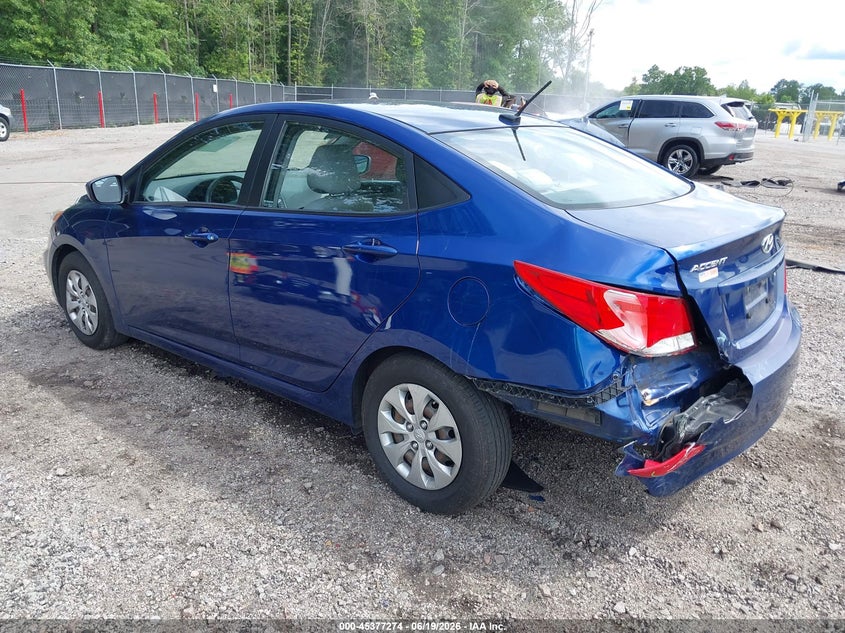 2017 Hyundai Accent VIN KMHCT4AE5HU251828 IAAI salvage auction — REAR END, Salvage (South Carolina), sold $800 on 2026-07-21 (photo 3)