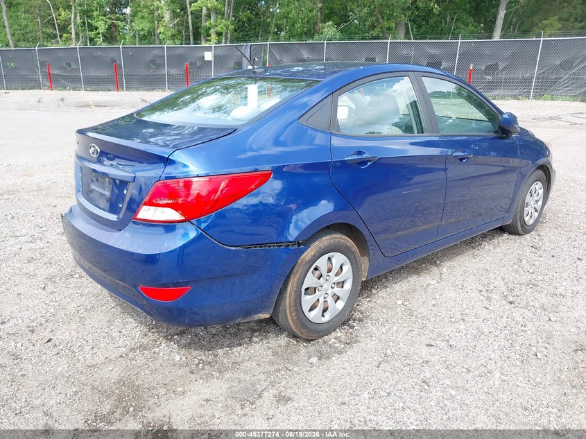 2017 Hyundai Accent VIN KMHCT4AE5HU251828 IAAI salvage auction — REAR END, Salvage (South Carolina), sold $800 on 2026-07-21 (photo 4)