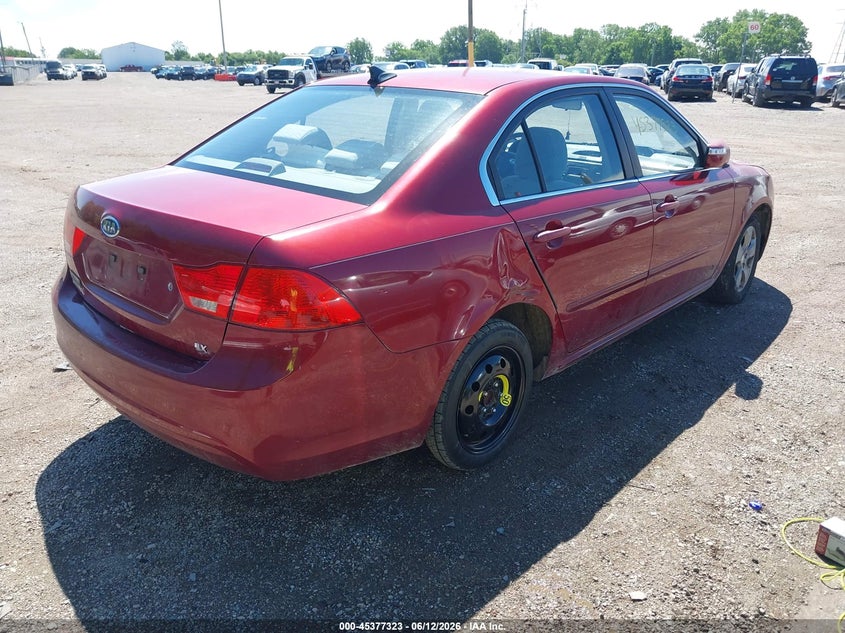 2009 Kia Optima VIN KNAGE228595359260 IAAI salvage auction — LEFT & RIGHT, Salvage (Indiana), sold $450 on 2026-07-22 (photo 4)