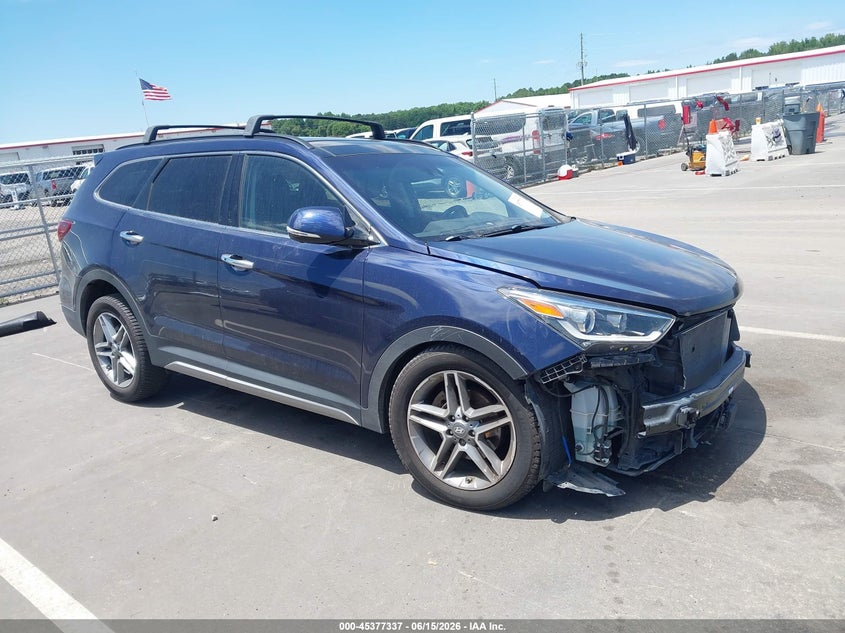 2017 Hyundai Santa fe VIN KM8SR4HF7HU235350 IAAI salvage auction — LEFT FRONT, Salvage (North Carolina), sold $3,050 on 2026-07-30 (photo 1)
