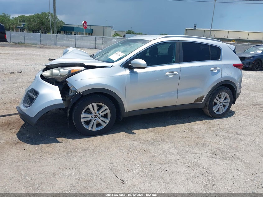 2017 Kia Sportage VIN KNDPM3AC2H7080014 IAAI salvage auction — FRONT END, Rebuildable (Florida), sold $1,800 on 2026-07-07 (photo 2)