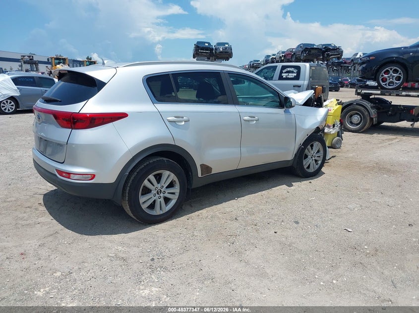 2017 Kia Sportage VIN KNDPM3AC2H7080014 IAAI salvage auction — FRONT END, Rebuildable (Florida), sold $1,800 on 2026-07-07 (photo 4)