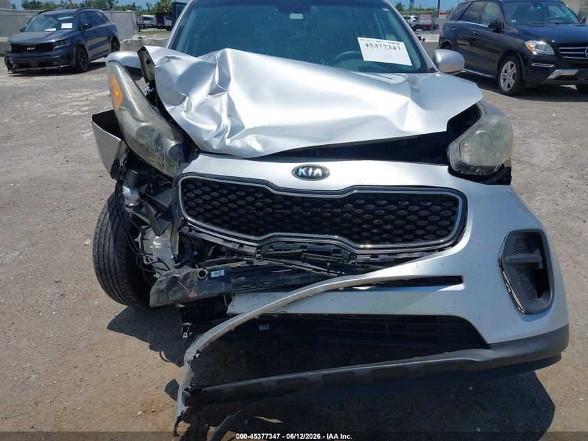 2017 Kia Sportage VIN KNDPM3AC2H7080014 IAAI salvage auction — FRONT END, Rebuildable (Florida), sold $1,800 on 2026-07-07 (photo 6)