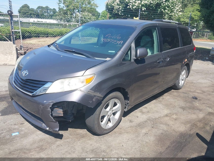 2012 Toyota Sienna VIN 5TDKK3DC9CS188978 IAAI salvage auction — NORMAL WEAR, Clear (North Carolina), sold $2,150 on 2026-07-16 (photo 2)