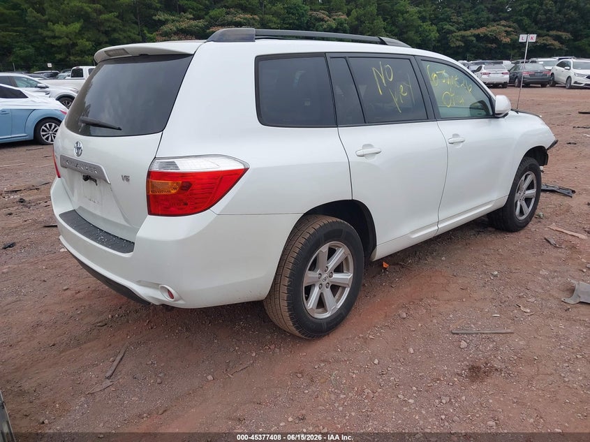 2008 Toyota Highlander VIN JTEDS41A682068275 IAAI salvage auction — FRONT END, Salvage (Alabama), sold $400 on 2026-07-15 (photo 4)