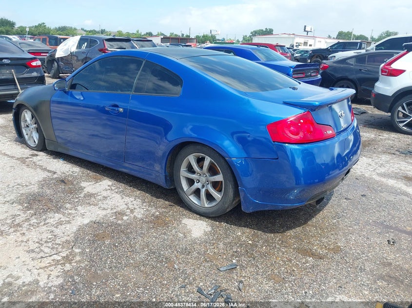 2006 Infiniti G35 VIN JNKCV54E66M711686 IAAI salvage auction — NORMAL WEAR, Original (Texas), sold $325 on 2026-07-29 (photo 3)