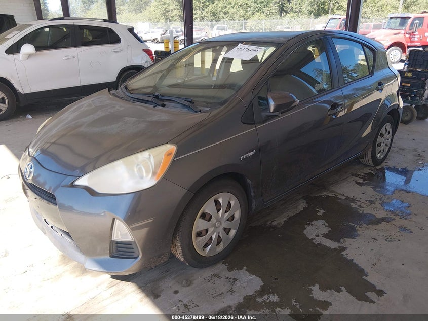 2012 Toyota Prius c VIN JTDKDTB31C1022982 IAAI salvage auction — RIGHT FRONT, Bill Of Sale (Washington), sold $825 on 2026-07-16 (photo 2)