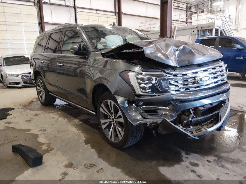 2021 Ford Expedition VIN 1FMJU2AT8MEA56477 IAAI salvage auction — FRONT END, Salvage Title, sold $25 on 2026-07-24 (photo 1)