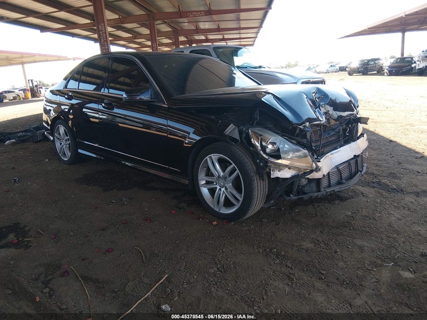 2013 Mercedes-benz C-klasse VIN WDDGF4HB1DA796936 IAAI salvage auction — FRONT END, Salvage (Arizona), sold $400 on 2026-07-21 (photo 1)