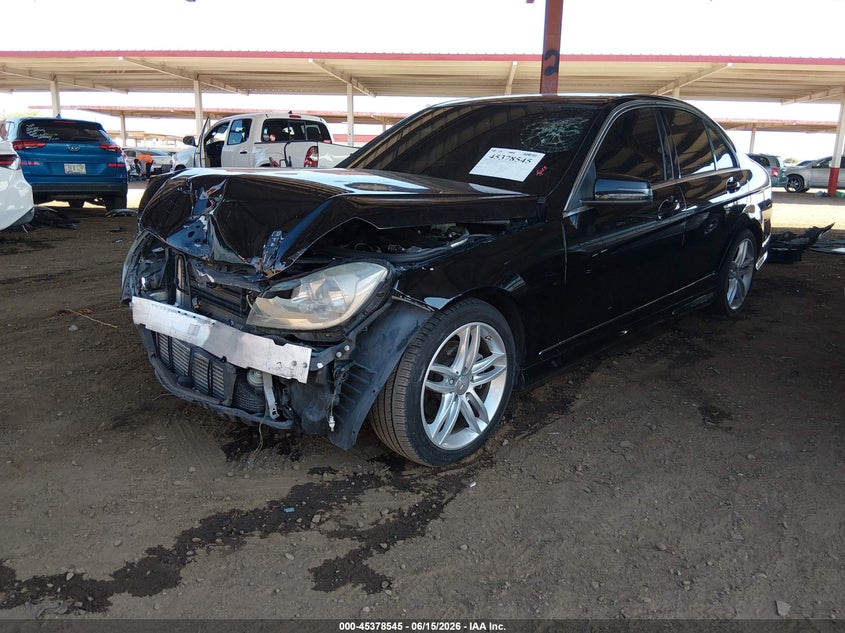 2013 Mercedes-benz C-klasse VIN WDDGF4HB1DA796936 IAAI salvage auction — FRONT END, Salvage (Arizona), sold $400 on 2026-07-21 (photo 2)