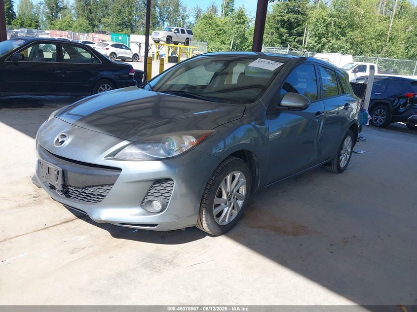 2013 Mazda 3 VIN JM1BL1MP0D1758515 IAAI salvage auction — RIGHT FRONT, Bill Of Sale (Washington), sold $450 on 2026-07-15 (photo 2)