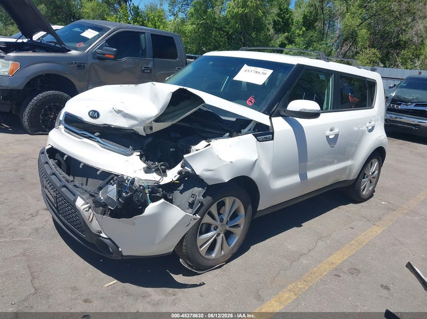 2014 Kia Soul VIN KNDJP3A53E7037635 IAAI salvage auction — FRONT END, Salvage (Utah), sold $25 on 2026-07-16 (photo 2)