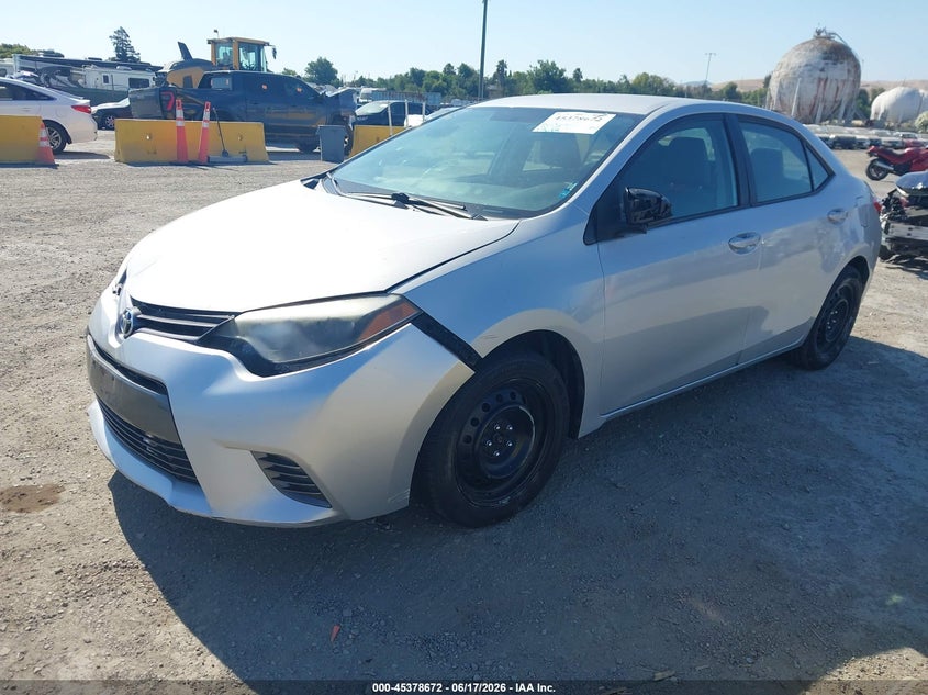 2016 Toyota Corolla VIN 2T1BURHE3GC571323 IAAI salvage auction — RIGHT REAR, Salvage (California), sold $1,850 on 2026-07-09 (photo 2)