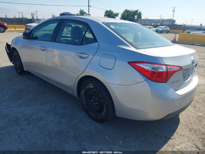 2016 Toyota Corolla VIN 2T1BURHE3GC571323 IAAI salvage auction — RIGHT REAR, Salvage (California), sold $1,850 on 2026-07-09 (photo 3)