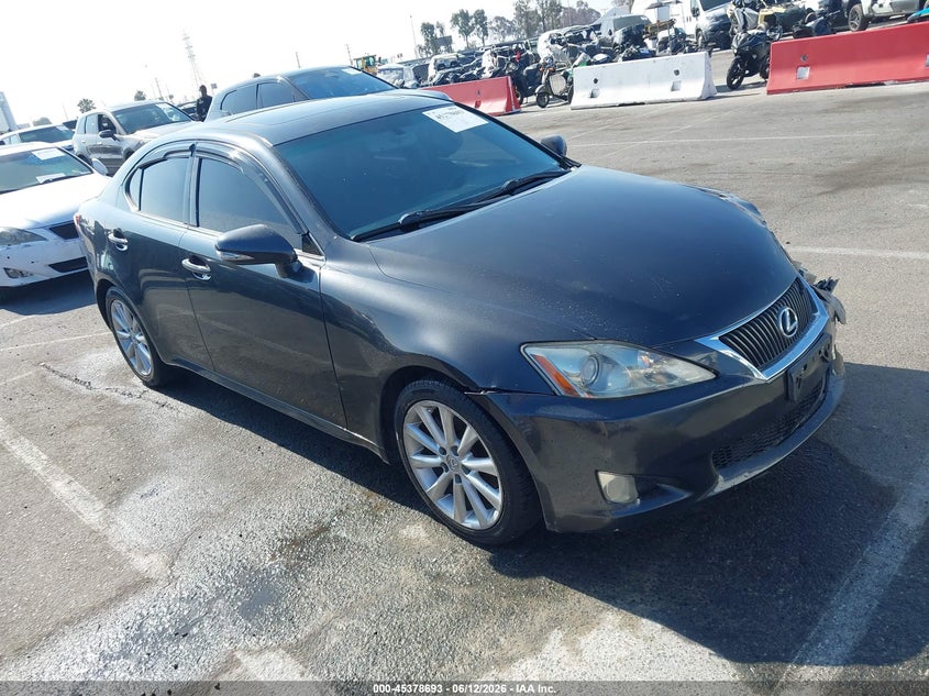2009 Lexus Is 250 VIN JTHBK262592093072 IAAI salvage auction — LEFT FRONT, Salvage (California), sold $925 on 2026-07-10 (photo 1)