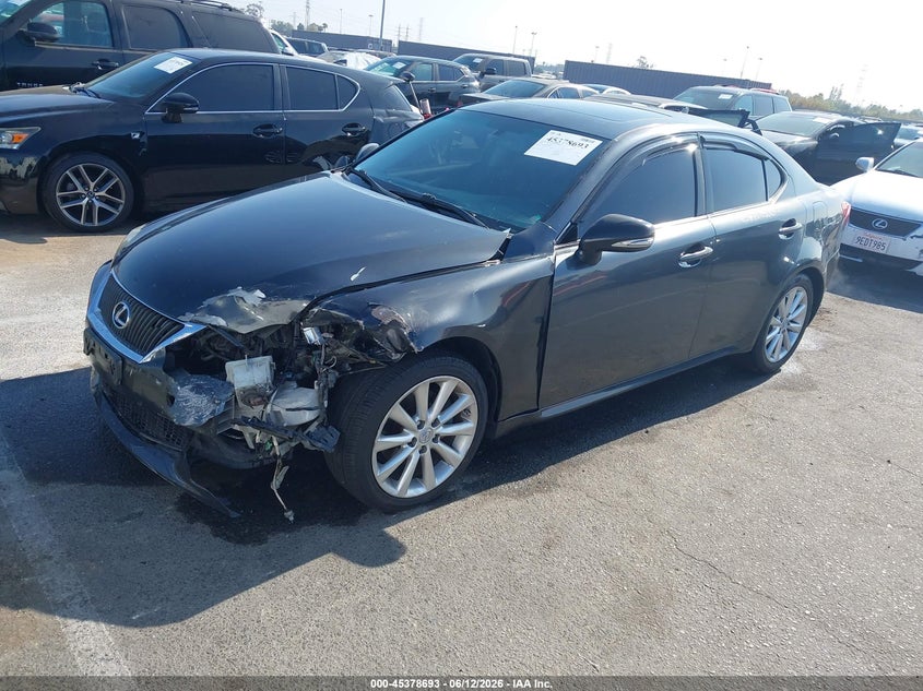 2009 Lexus Is 250 VIN JTHBK262592093072 IAAI salvage auction — LEFT FRONT, Salvage (California), sold $925 on 2026-07-10 (photo 2)