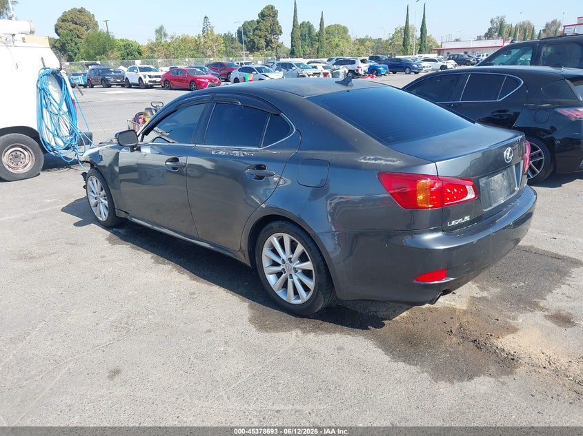 2009 Lexus Is 250 VIN JTHBK262592093072 IAAI salvage auction — LEFT FRONT, Salvage (California), sold $925 on 2026-07-10 (photo 3)