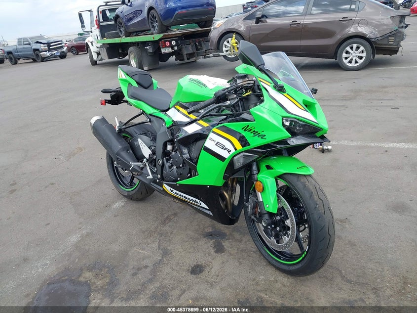 2025 Kawasaki Zx VIN JKBZXJK12SA009171 IAAI salvage auction — LEFT SIDE, Salvage Title, sold $3,050 on 2026-07-21 (photo 1)