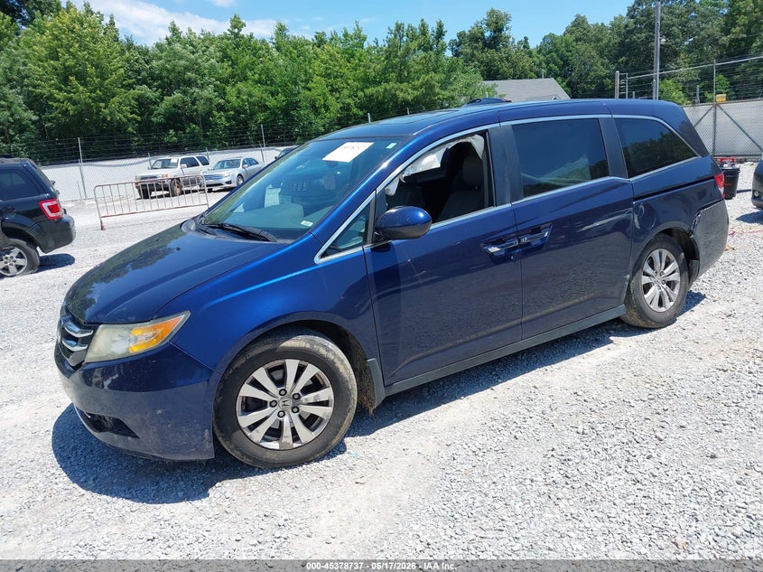 2014 Honda Odyssey VIN 5FNRL5H66EB133245 IAAI salvage auction — LEFT SIDE, Salvage Title, sold $825 on 2026-07-23 (photo 2)