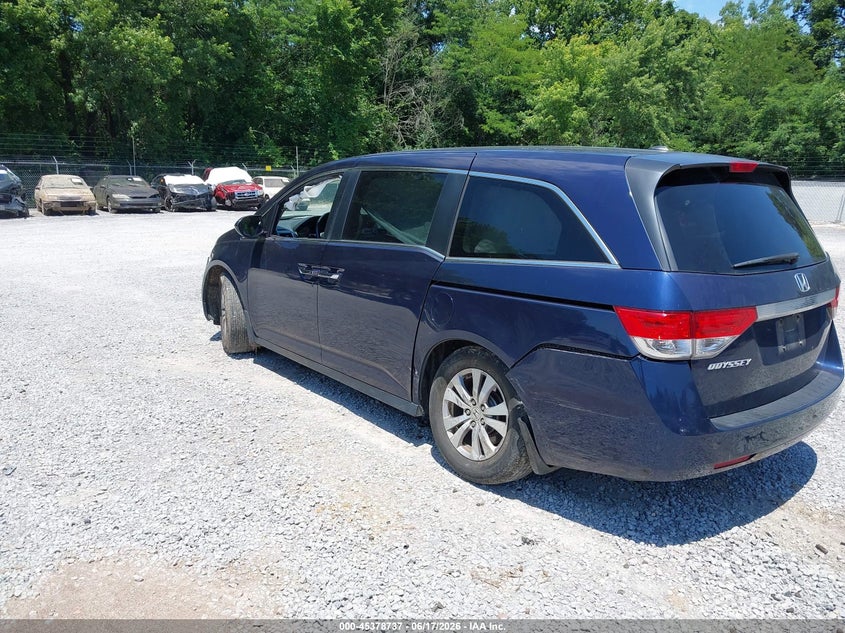 2014 Honda Odyssey VIN 5FNRL5H66EB133245 IAAI salvage auction — LEFT SIDE, Salvage Title, sold $825 on 2026-07-23 (photo 3)