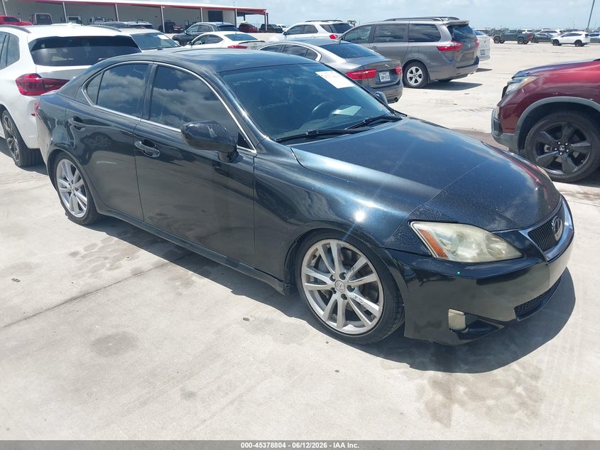 2007 Lexus Is 350 VIN JTHBE262772011511 IAAI salvage auction — SIDE, Salvage (Texas), sold $1,150 on 2026-07-31 (photo 1)
