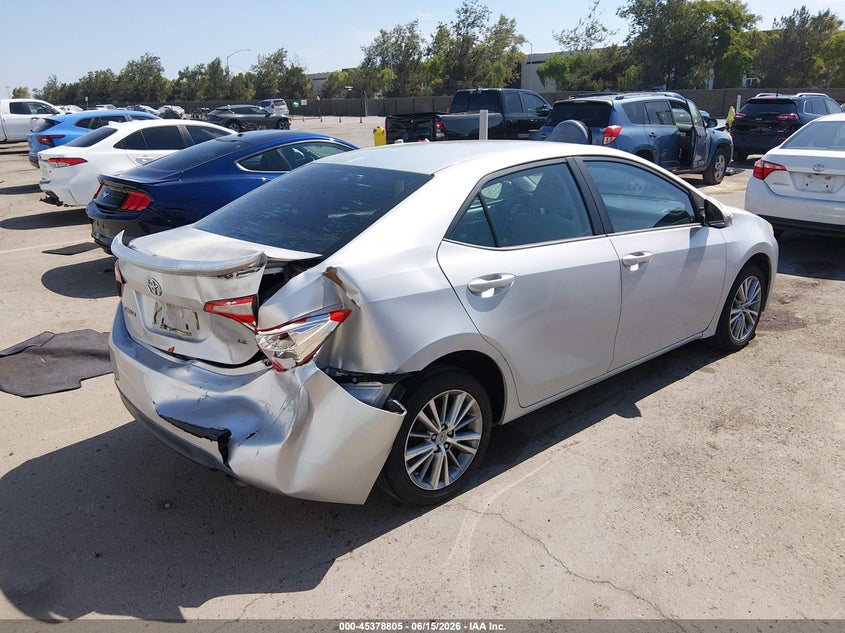 2015 Toyota Corolla VIN 5YFBURHE5FP262953 IAAI salvage auction — REAR END, Salvage (California), sold $2,750 on 2026-07-20 (photo 4)