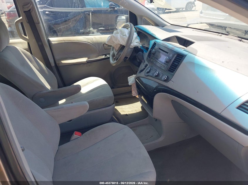 2013 Toyota Sienna VIN 5TDZK3DC6DS358052 IAAI salvage auction — FRONT END, Salvage (California), sold $1,150 on 2026-07-13 (photo 5)
