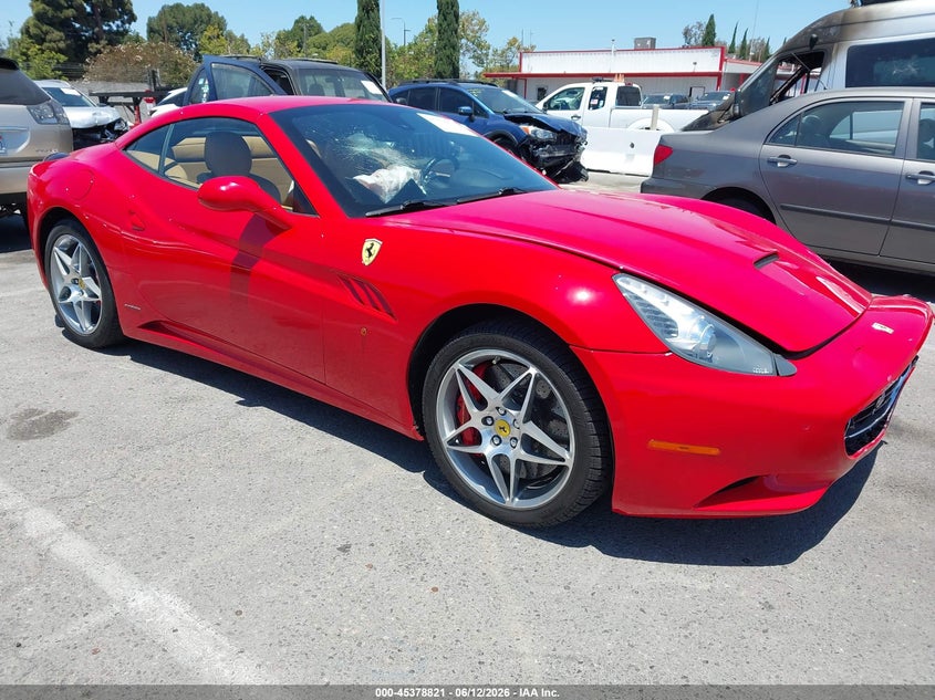 2010 Ferrari California VIN ZFF65LJA1A0171217 IAAI salvage auction — FRONT END, Salvage (California), sold $27,250 on 2026-07-30 (photo 1)