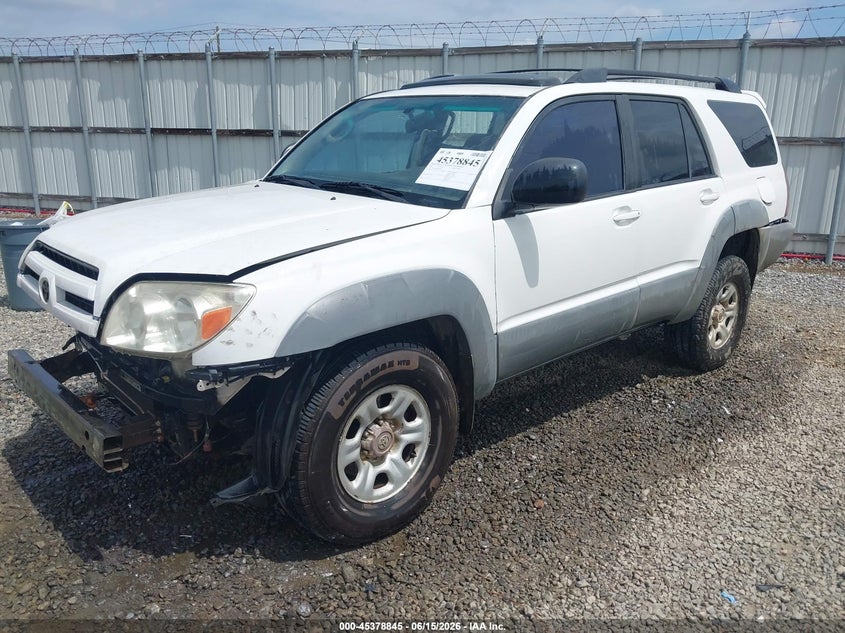 2003 Toyota 4runner VIN JTEZU14R138003260 IAAI salvage auction — FRONT END, Salvage (Georgia), sold $1,450 on 2026-07-27 (photo 2)