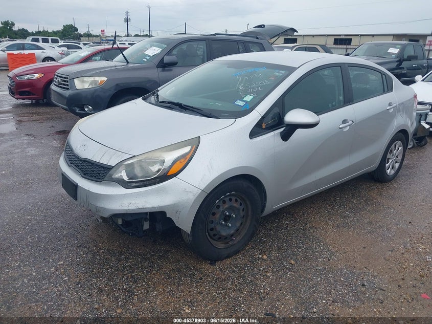 2016 Kia Rio VIN KNADM4A36G6552998 IAAI salvage auction — FRONT END, Original (Texas), sold $825 on 2026-07-15 (photo 2)