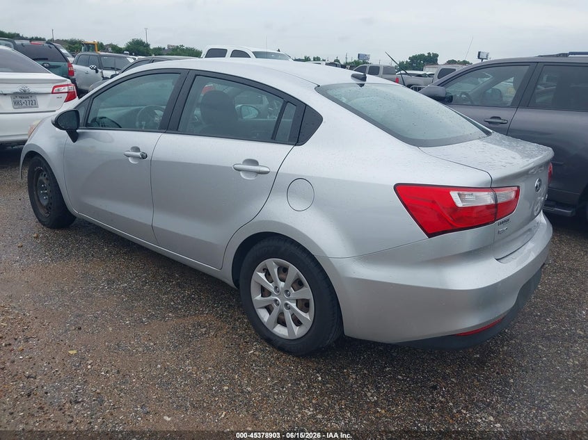2016 Kia Rio VIN KNADM4A36G6552998 IAAI salvage auction — FRONT END, Original (Texas), sold $825 on 2026-07-15 (photo 3)