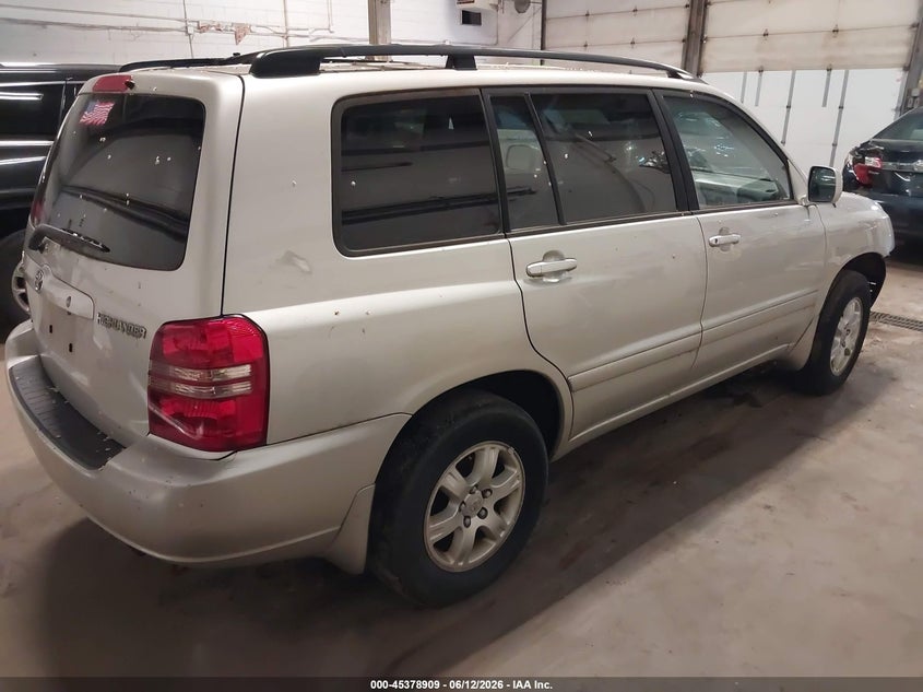 2003 Toyota Highlander VIN JTEHF21A530125998 IAAI salvage auction — NORMAL WEAR, Clear (Minnesota), sold $475 on 2026-07-08 (photo 4)