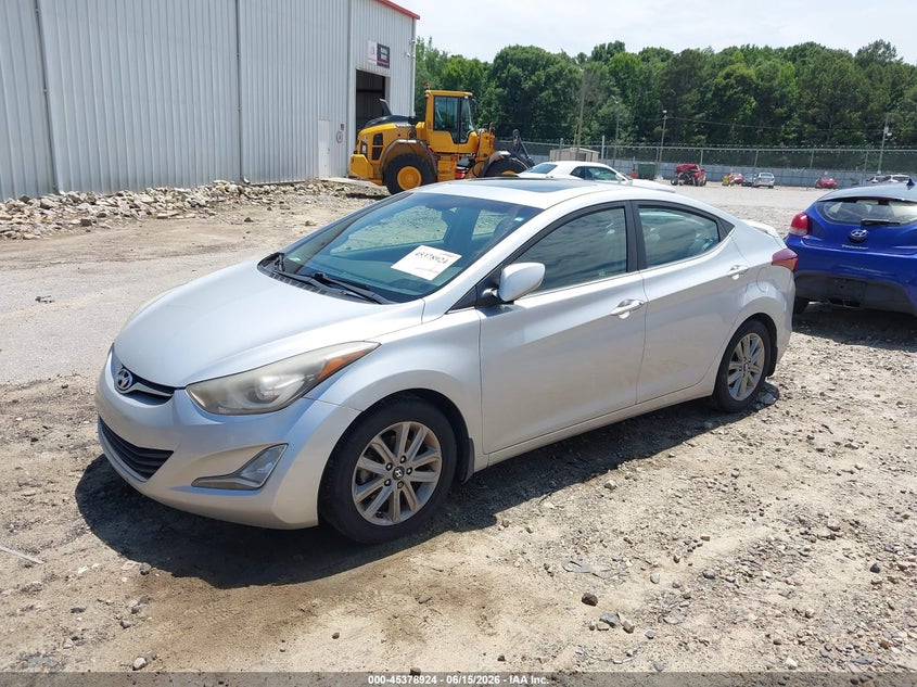 2015 Hyundai Elantra VIN KMHDH4AE6FU298675 IAAI salvage auction — NORMAL WEAR, Repossession Paperwork (Georgia), sold $750 on 2026-07-16 (photo 2)