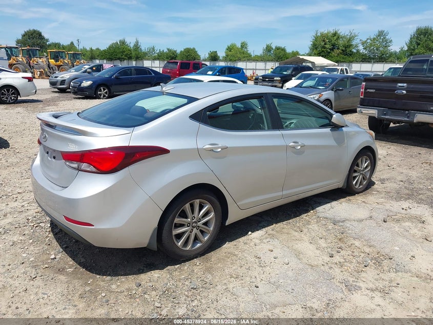 2015 Hyundai Elantra VIN KMHDH4AE6FU298675 IAAI salvage auction — NORMAL WEAR, Repossession Paperwork (Georgia), sold $750 on 2026-07-16 (photo 4)